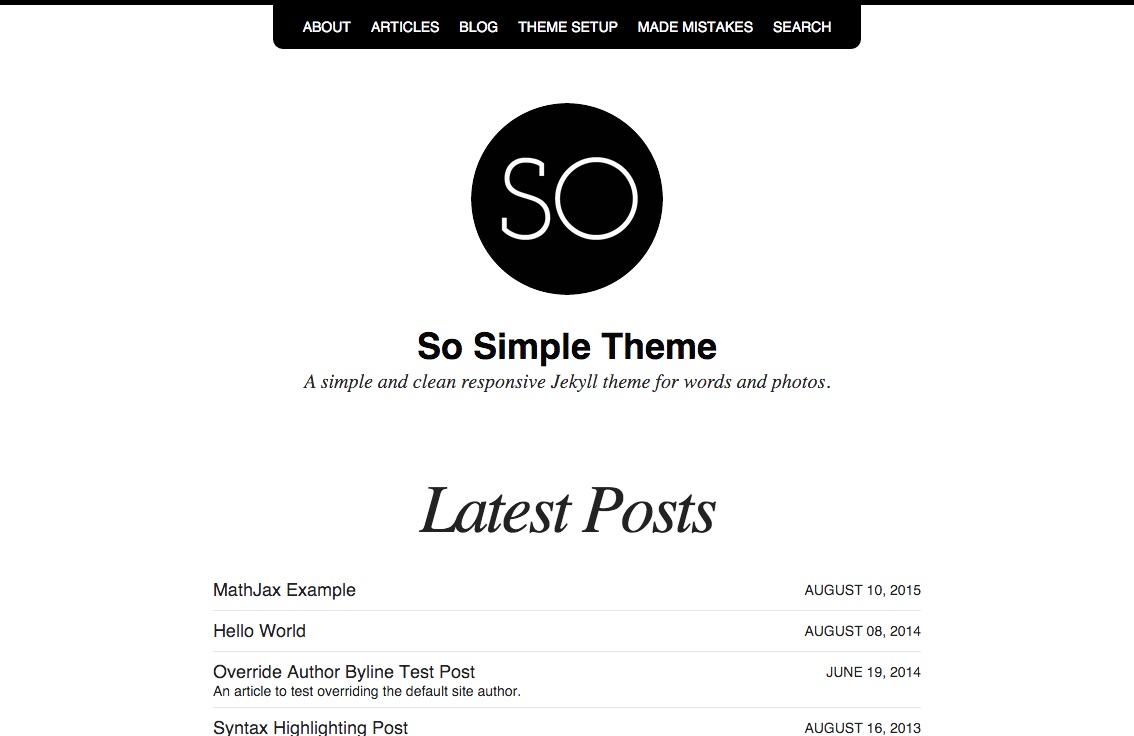 So Simple Theme